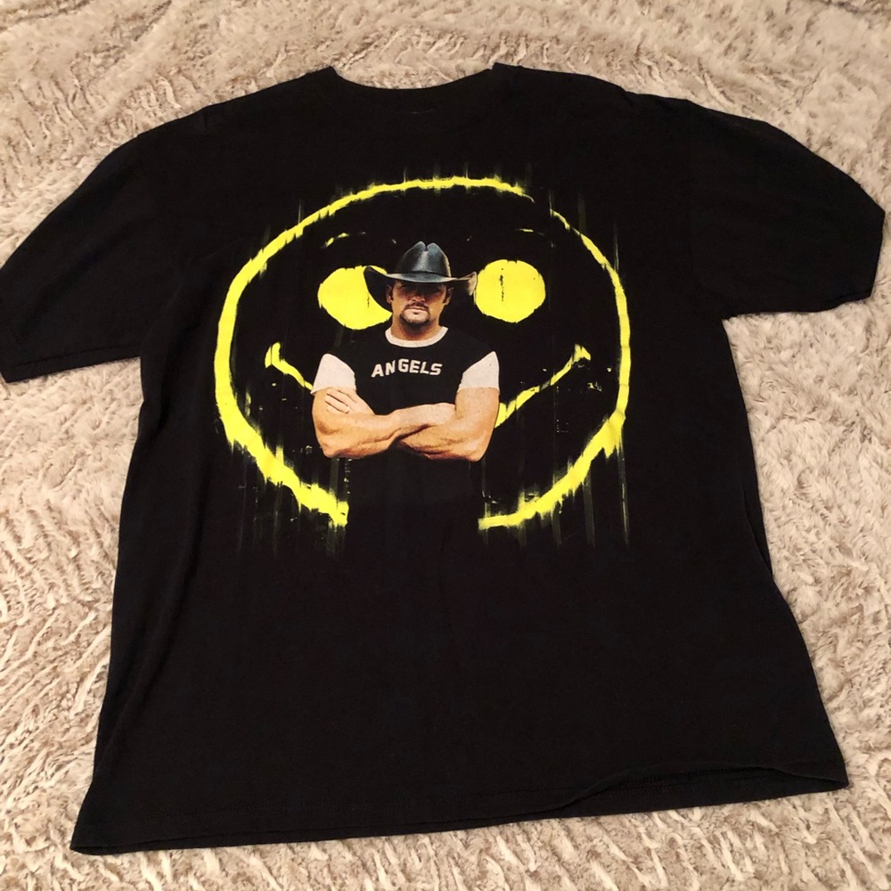 Tim McGraw 2004 summer tour tee “smiley face”